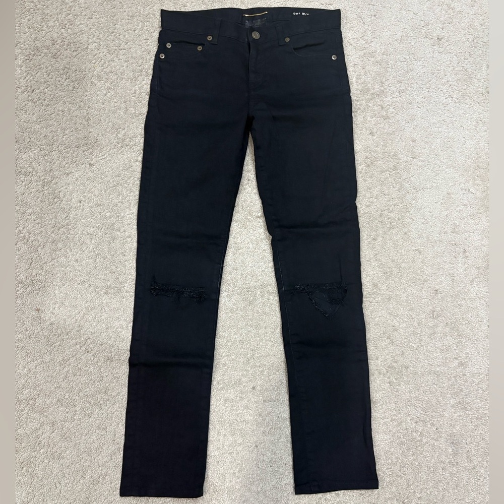 Saint Laurent Paris Distressed Jeans